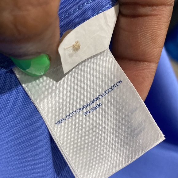 Lands End performance twill blue women’s button down long sleeve shirt size 2X - Picture 6 of 10